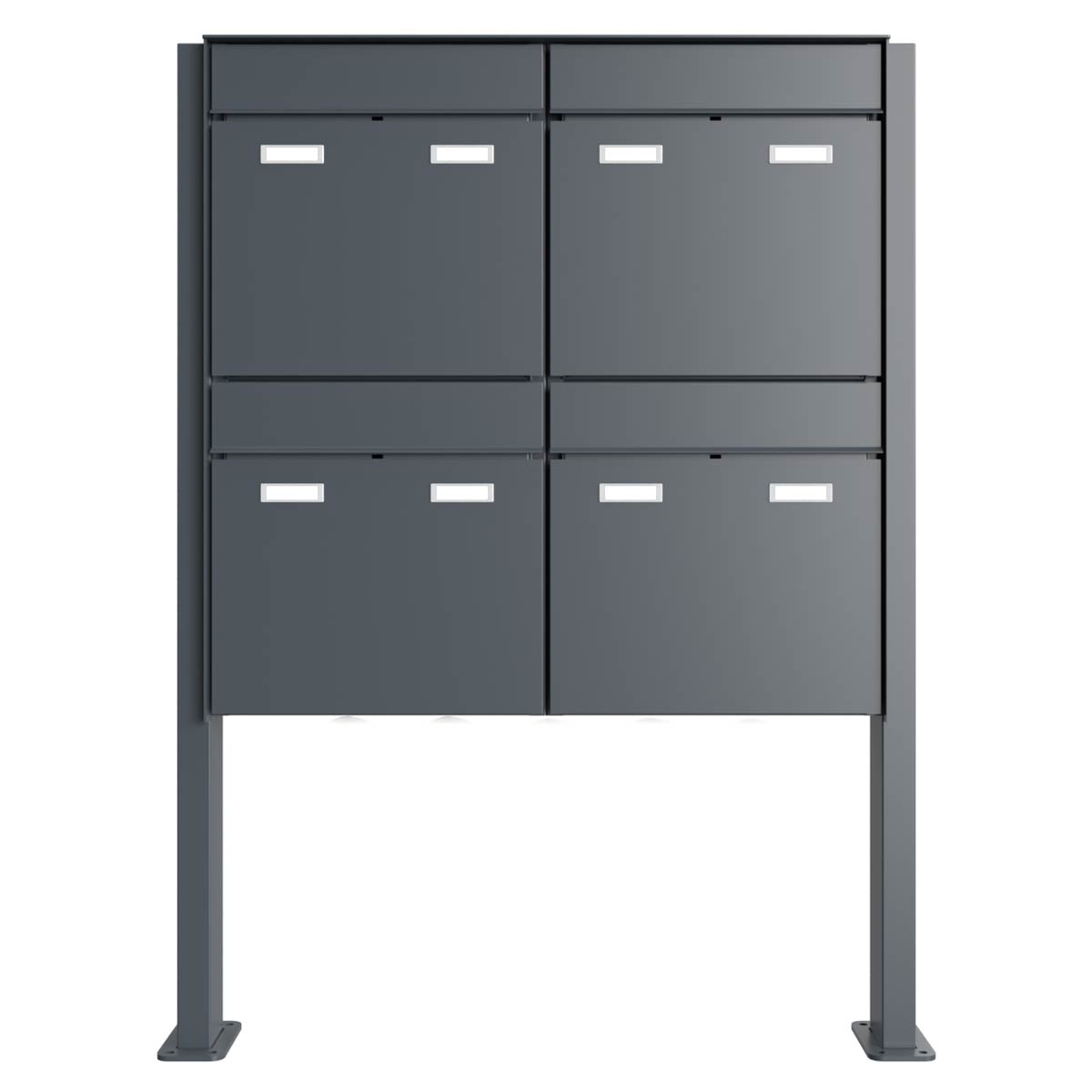 4er 2x2 Design Standbriefkasten GOETHE ST-Q - RAL nach Wahl