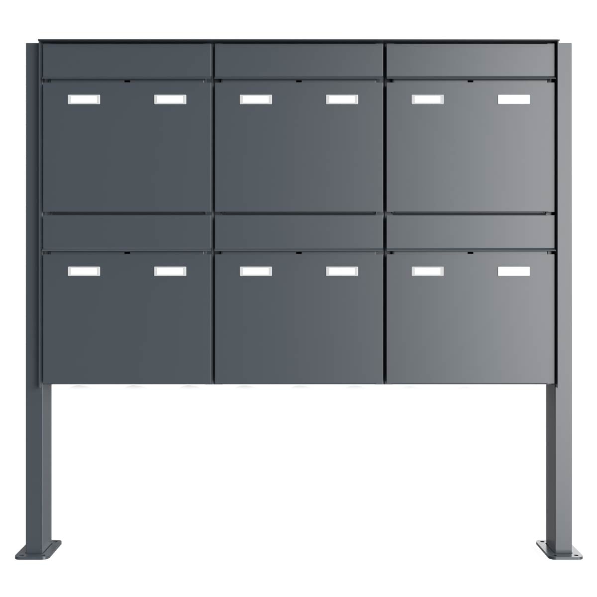 6er 3x2 Design Standbriefkasten GOETHE ST-Q - RAL nach Wahl 6er 3x2 Design Standbriefkasten GOETHE ST-Q - RAL nach Wahl