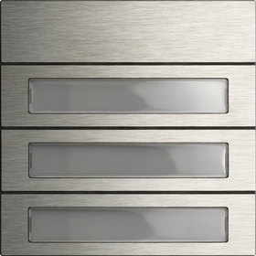 Gira System 106 Ruftastenmodul 4fach mit Inbetriebnahme-Tasten - 1-4 Taster 5539000