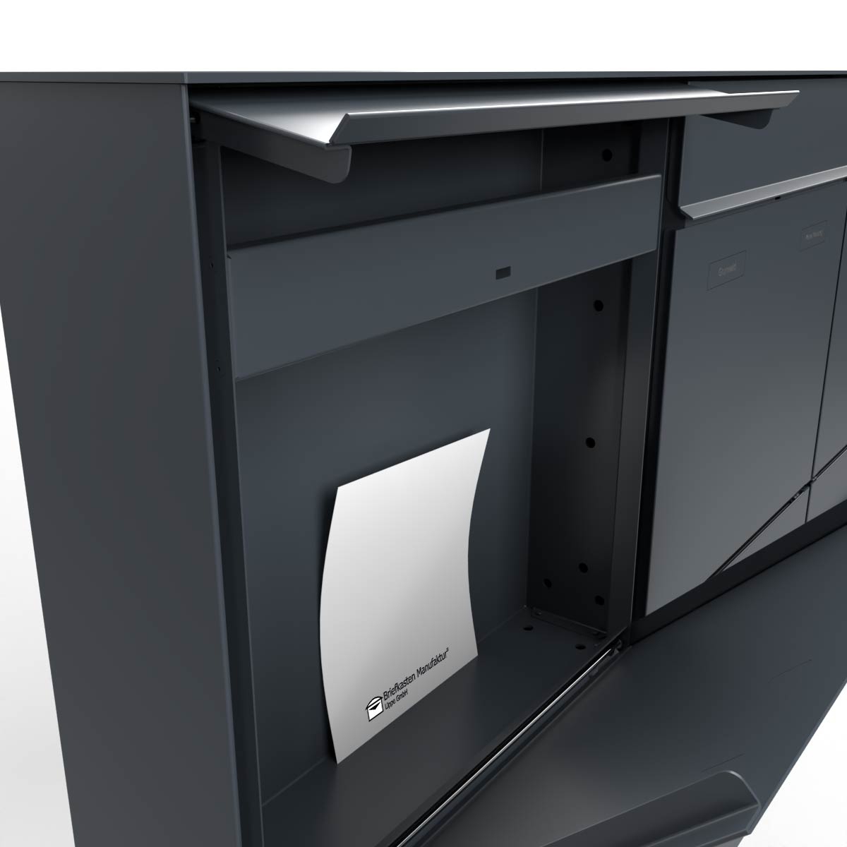6er 3x2 Design Standbriefkasten GOETHE ST-Q - RAL nach Wahl 6er 3x2 Design Standbriefkasten GOETHE ST-Q - RAL nach Wahl